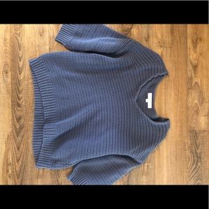 Blue crochet sweater from loft